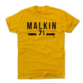 Pittsburgh Penguins Evgeni Malkin Men's Cotton T-Shirt Men's Cotton T-Shirt 500 LEVEL Gold S Men's Cotton T-Shirt