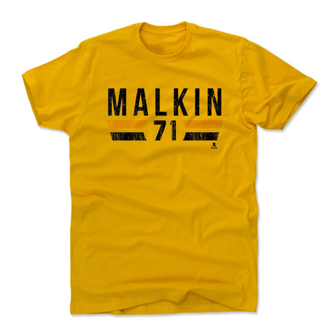 Pittsburgh Penguins Evgeni Malkin Men's Cotton T-Shirt Men's Cotton T-Shirt 500 LEVEL Gold S Men's Cotton T-Shirt