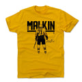 Pittsburgh Penguins Evgeni Malkin Men's Cotton T-Shirt Men's Cotton T-Shirt 500 LEVEL Gold M Men's Cotton T-Shirt