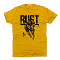 Pittsburgh Penguins Bryan Rust Men's Cotton T-Shirt Men's Cotton T-Shirt 500 LEVEL Gold S Men's Cotton T-Shirt