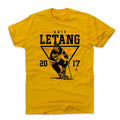 Pittsburgh Penguins Kris Letang Men's Cotton T-Shirt Men's Cotton T-Shirt 500 LEVEL Gold S Men's Cotton T-Shirt