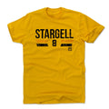 Pittsburgh Pirates Willie Stargell Men's Cotton T-Shirt Men's Cotton T-Shirt 500 LEVEL Gold S Men's Cotton T-Shirt