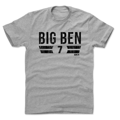 Ben Roethlisberger Big Ben Font K Men's Cotton T-Shirt Men's Cotton T-Shirt 500 LEVEL   