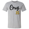 Pittsburgh Pirates Oneil Cruz Men's Cotton T-Shirt Men's Cotton T-Shirt 500 LEVEL Heather Gray S Men's Cotton T-Shirt