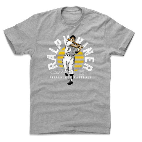 Ralph Kiner Emblem  Men's Cotton T-Shirt Men's Cotton T-Shirt 500 LEVEL Heather Gray S Men's Cotton T-Shirt