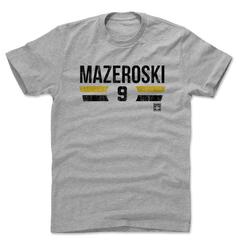 Pittsburgh Pirates Bill Mazeroski Men's Cotton T-Shirt Men's Cotton T-Shirt 500 LEVEL Heather Gray S Men's Cotton T-Shirt