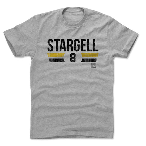 Pittsburgh Pirates Willie Stargell Men's Cotton T-Shirt Men's Cotton T-Shirt 500 LEVEL Heather Gray S Men's Cotton T-Shirt