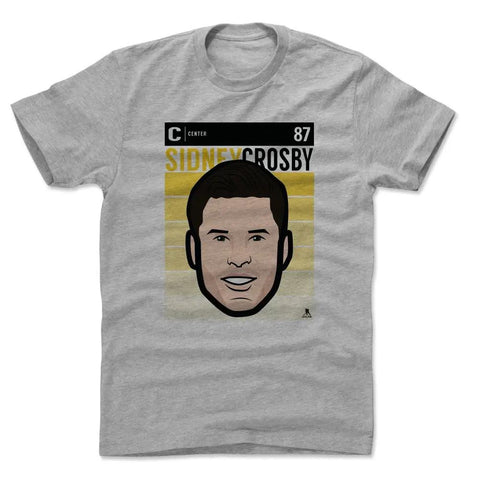 Pittsburgh Penguins Sidney Crosby Men's Cotton T-Shirt Men's Cotton T-Shirt 500 LEVEL Heather Gray S Men's Cotton T-Shirt