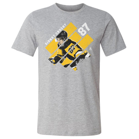 Pittsburgh Penguins Sidney Crosby Men's Cotton T-Shirt Men's Cotton T-Shirt 500 LEVEL Heather Gray S Men's Cotton T-Shirt