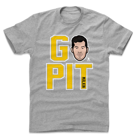 Pittsburgh Penguins Evgeni Malkin Men's Cotton T-Shirt Men's Cotton T-Shirt 500 LEVEL Heather Gray S Men's Cotton T-Shirt