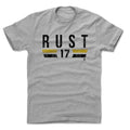 Pittsburgh Penguins Bryan Rust Men's Cotton T-Shirt Men's Cotton T-Shirt 500 LEVEL Heather Gray S Men's Cotton T-Shirt