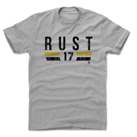 Pittsburgh Penguins Bryan Rust Men's Cotton T-Shirt Men's Cotton T-Shirt 500 LEVEL Heather Gray S Men's Cotton T-Shirt