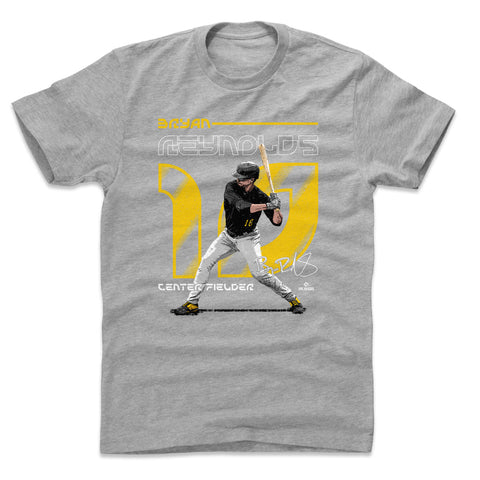 Pittsburgh Pirates Bryan Reynolds Men's Cotton T-Shirt Men's Cotton T-Shirt 500 LEVEL Heather Gray S Men's Cotton T-Shirt