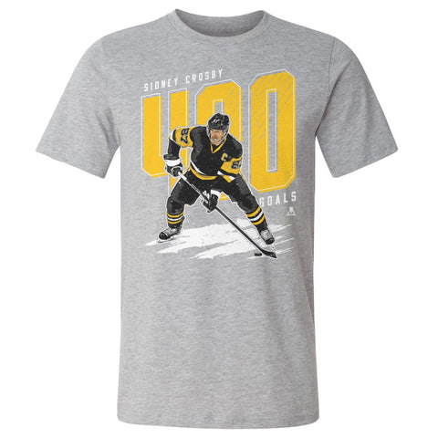 Pittsburgh Penguins Sidney Crosby Men's Cotton T-Shirt Men's Cotton T-Shirt 500 LEVEL Heather Gray S Men's Cotton T-Shirt