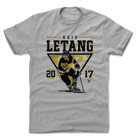 Pittsburgh Penguins Kris Letang Men's Cotton T-Shirt Men's Cotton T-Shirt 500 LEVEL Heather Gray L Men's Cotton T-Shirt