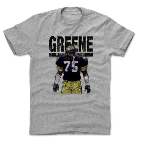 Joe Greene Sketch K Men's Cotton T-Shirt Men's Cotton T-Shirt 500 LEVEL Heather Gray L Men's Cotton T-Shirt