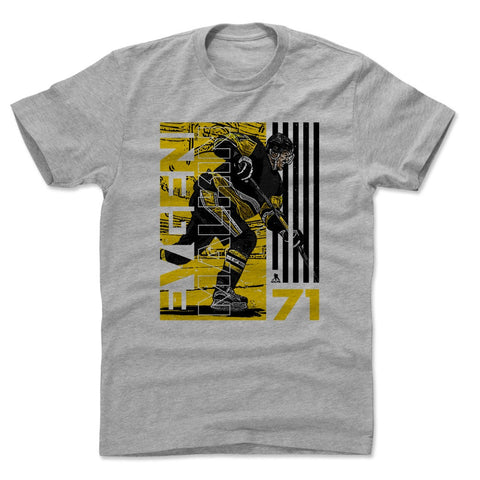 Pittsburgh Penguins Evgeni Malkin Men's Cotton T-Shirt Men's Cotton T-Shirt 500 LEVEL Heather Gray S Men's Cotton T-Shirt