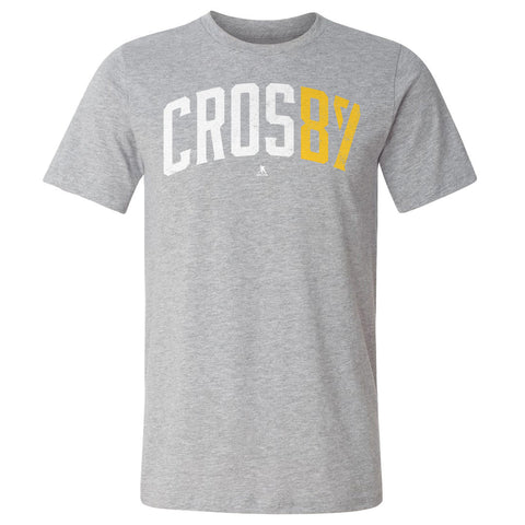 Pittsburgh Penguins Sidney Crosby Men's Cotton T-Shirt Men's Cotton T-Shirt 500 LEVEL Heather Gray S Men's Cotton T-Shirt