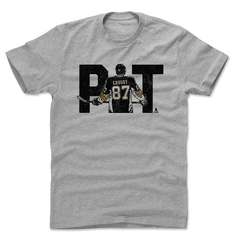 Pittsburgh Penguins Sidney Crosby Men's Cotton T-Shirt Men's Cotton T-Shirt 500 LEVEL Heather Gray S Men's Cotton T-Shirt