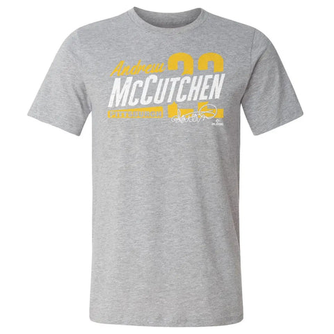 Pittsburgh Pirates Andrew McCutchen Men's Cotton T-Shirt Men's Cotton T-Shirt 500 LEVEL Heather Gray S Men's Cotton T-Shirt