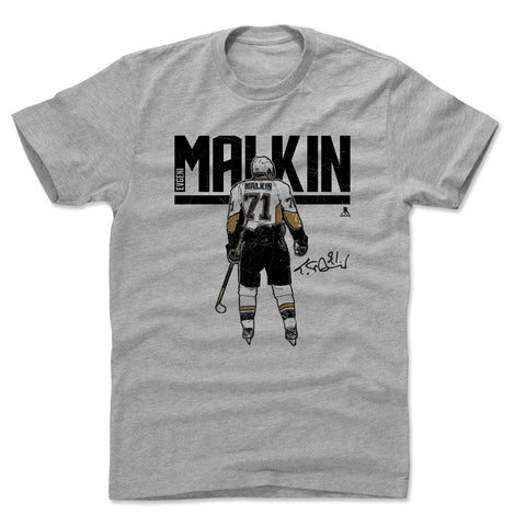 Pittsburgh Penguins Evgeni Malkin Men's Cotton T-Shirt Men's Cotton T-Shirt 500 LEVEL Heather Gray S Men's Cotton T-Shirt