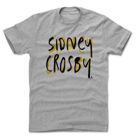 Pittsburgh Penguins Sidney Crosby Men's Cotton T-Shirt Men's Cotton T-Shirt 500 LEVEL Heather Gray S Men's Cotton T-Shirt