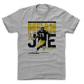 Joe Greene Pass Rush Pittsburgh Men's Cotton T-Shirt Men's Cotton T-Shirt 500 LEVEL Heather Gray S Men's Cotton T-Shirt