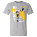 Pittsburgh Penguins Bryan Rust Men's Cotton T-Shirt T-Shirt 500 LEVEL Heather Gray S Men's Cotton T-Shirt