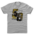 Pittsburgh Penguins Kris Letang Men's Cotton T-Shirt Men's Cotton T-Shirt 500 LEVEL Heather Gray S Men's Cotton T-Shirt