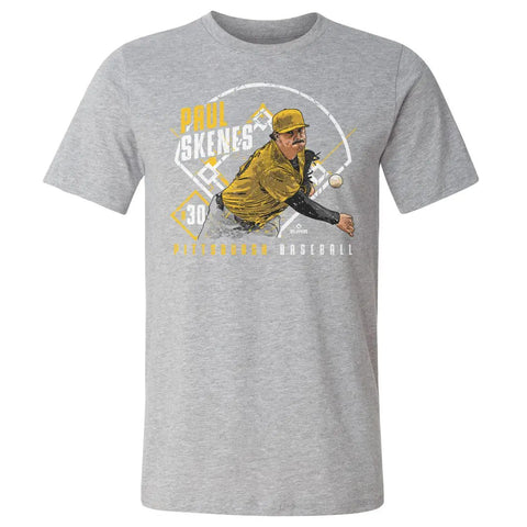 Paul Skenes Pittsburgh Pirates Ballpark  | Men's Cotton T-Shirt Men's Cotton T-Shirt 500 LEVEL Heather Gray S Men's Cotton T-Shirt