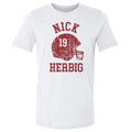 Nick Herbig College Helmet Font Men's Cotton T-Shirt Men's Cotton T-Shirt 500 LEVEL   