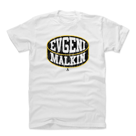 Pittsburgh Penguins Evgeni Malkin Men's Cotton T-Shirt Men's Cotton T-Shirt 500 LEVEL White S Men's Cotton T-Shirt