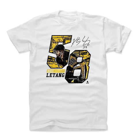 Pittsburgh Penguins Kris Letang Men's Cotton T-Shirt Men's Cotton T-Shirt 500 LEVEL White S Men's Cotton T-Shirt
