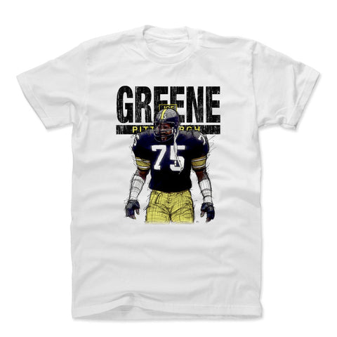 Joe Greene Sketch K Men's Cotton T-Shirt Men's Cotton T-Shirt 500 LEVEL White S Men's Cotton T-Shirt