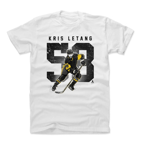 Pittsburgh Penguins Kris Letang Men's Cotton T-Shirt Men's Cotton T-Shirt 500 LEVEL White S Men's Cotton T-Shirt