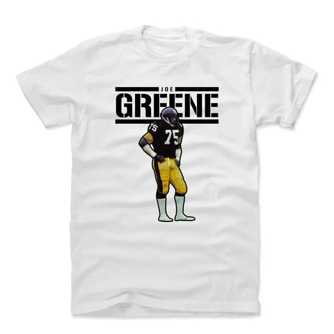 Joe Greene Play K Men's Cotton T-Shirt Men's Cotton T-Shirt 500 LEVEL White S Men's Cotton T-Shirt