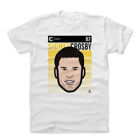 Pittsburgh Penguins Sidney Crosby Men's Cotton T-Shirt Men's Cotton T-Shirt 500 LEVEL White S Men's Cotton T-Shirt