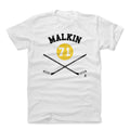 Pittsburgh Penguins Evgeni Malkin Men's Cotton T-Shirt Men's Cotton T-Shirt 500 LEVEL White S Men's Cotton T-Shirt