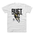 Pittsburgh Penguins Bryan Rust Men's Cotton T-Shirt Men's Cotton T-Shirt 500 LEVEL White S Men's Cotton T-Shirt