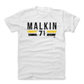 Pittsburgh Penguins Evgeni Malkin Men's Cotton T-Shirt Men's Cotton T-Shirt 500 LEVEL White S Men's Cotton T-Shirt