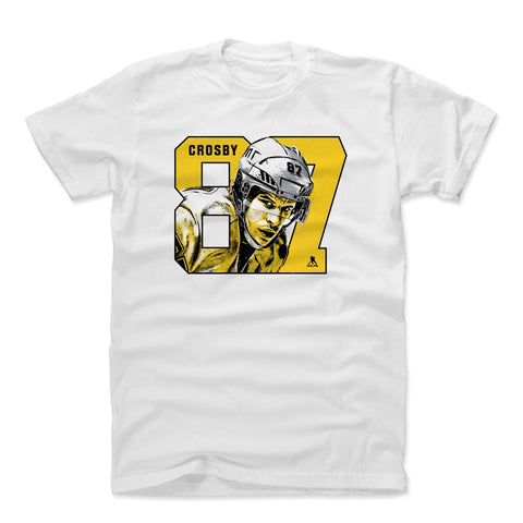 Pittsburgh Penguins Sidney Crosby Men's Cotton T-Shirt Men's Cotton T-Shirt 500 LEVEL White S Men's Cotton T-Shirt