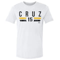 Pittsburgh Pirates Oneil Cruz Men's Cotton T-Shirt Men's Cotton T-Shirt 500 LEVEL White S Men's Cotton T-Shirt