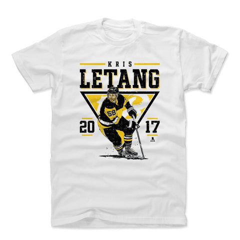 Pittsburgh Penguins Kris Letang Men's Cotton T-Shirt Men's Cotton T-Shirt 500 LEVEL White S Men's Cotton T-Shirt