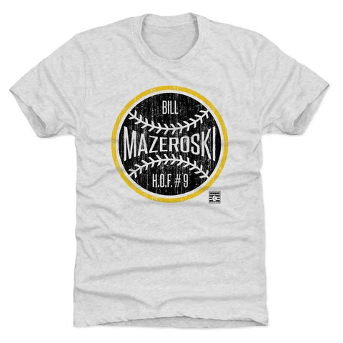 Pittsburgh Pirates Bill Mazeroski Men's Premium T-Shirt Men's Premium T-Shirt 500 LEVEL Tri Ash S Men's Premium T-Shirt