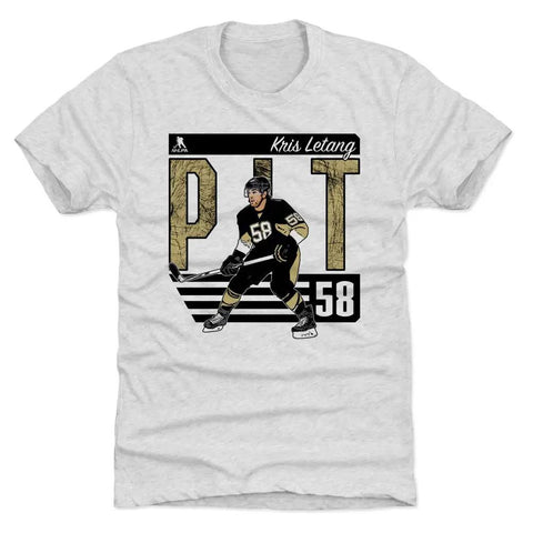 Pittsburgh Penguins Kris Letang Men's Premium T-Shirt Men's Premium T-Shirt 500 LEVEL Tri Ash S Men's Premium T-Shirt