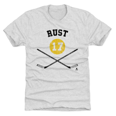 Pittsburgh Penguins Bryan Rust Men's Premium T-Shirt Men's Premium T-Shirt 500 LEVEL Tri Ash S Men's Premium T-Shirt