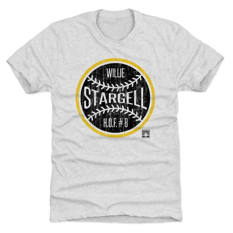 Pittsburgh Pirates Willie Stargell Men's Premium T-Shirt Men's Premium T-Shirt 500 LEVEL Tri Ash S Men's Premium T-Shirt