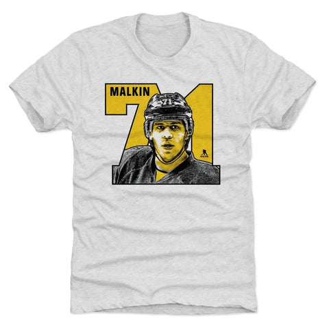 Pittsburgh Penguins Evgeni Malkin Men's Premium T-Shirt Men's Premium T-Shirt 500 LEVEL Tri Ash S Men's Premium T-Shirt