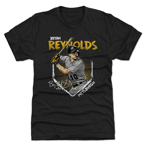 Pittsburgh Pirates Bryan Reynolds Men's Premium T-Shirt Men's Premium T-Shirt 500 LEVEL Tri Black S Men's Premium T-Shirt