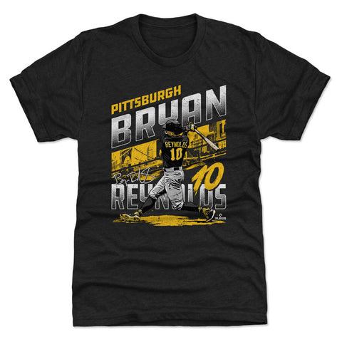 Pittsburgh Pirates Bryan Reynolds Men's Premium T-Shirt Men's Premium T-Shirt 500 LEVEL Tri Black S Men's Premium T-Shirt